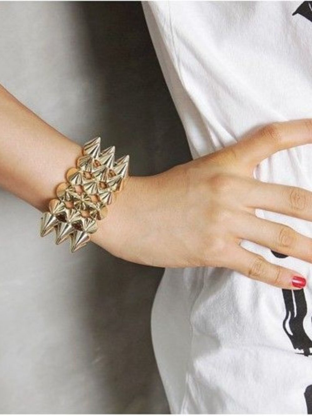 NWT Gold Studded Spike Multi Layer Bracelet - Edgy Punk Jewelry